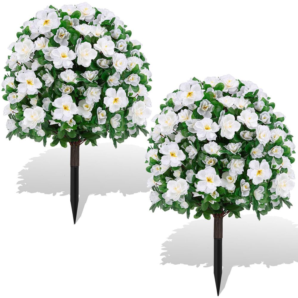 1944 Artificial Boxwood Topiary Ball Trees with Ground Spikes UV Resistant